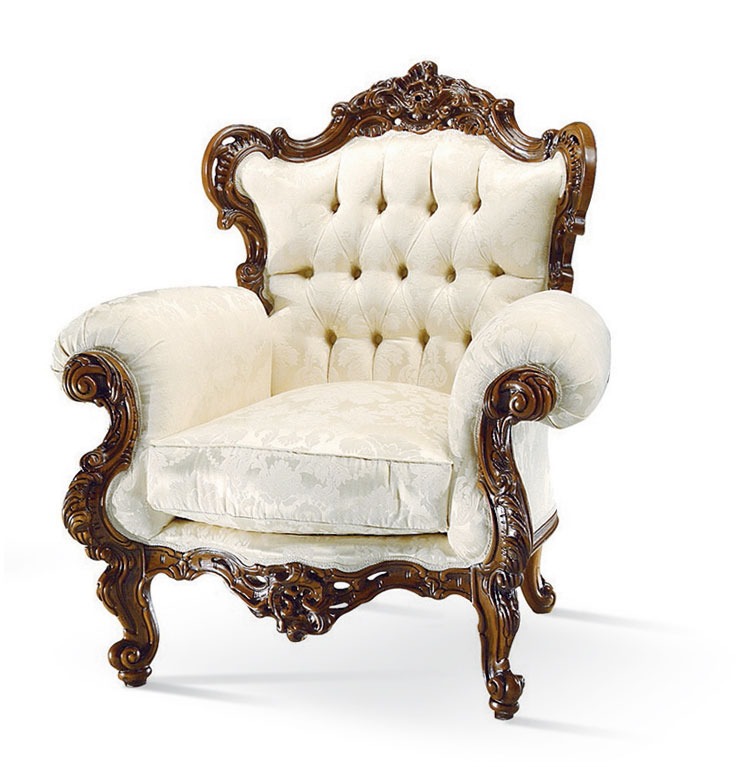 Image de Fauteuil baroque capitonné